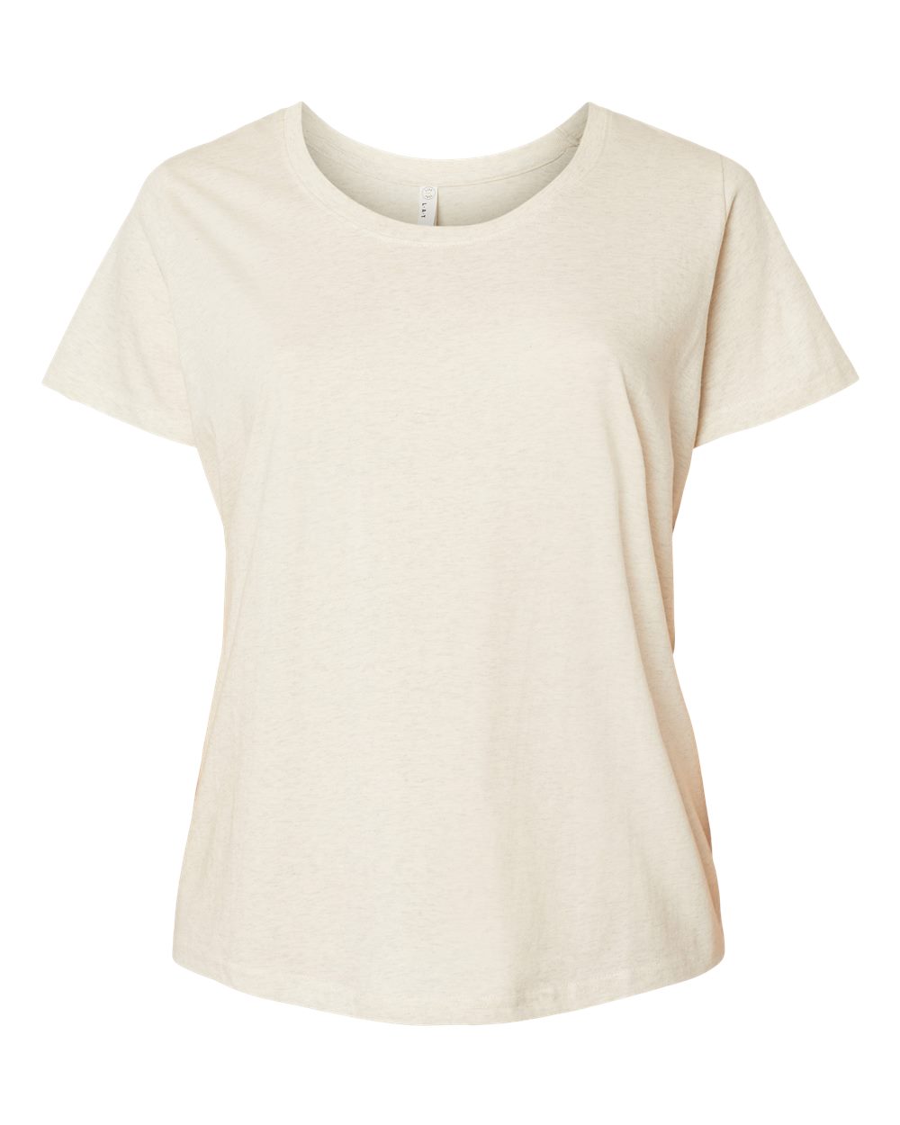 Women's Curvy Collection Fine Jersey Tee - Front - B04938242 - Natural Heather