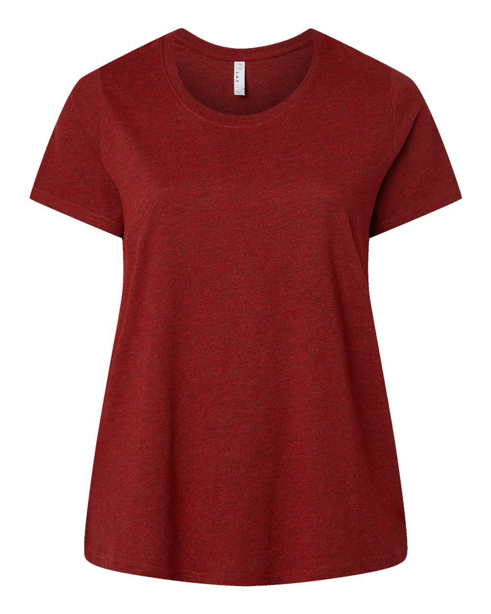 Women's Curvy Collection Fine Jersey Tee - Front - B04938522 - Cardinal Blackout