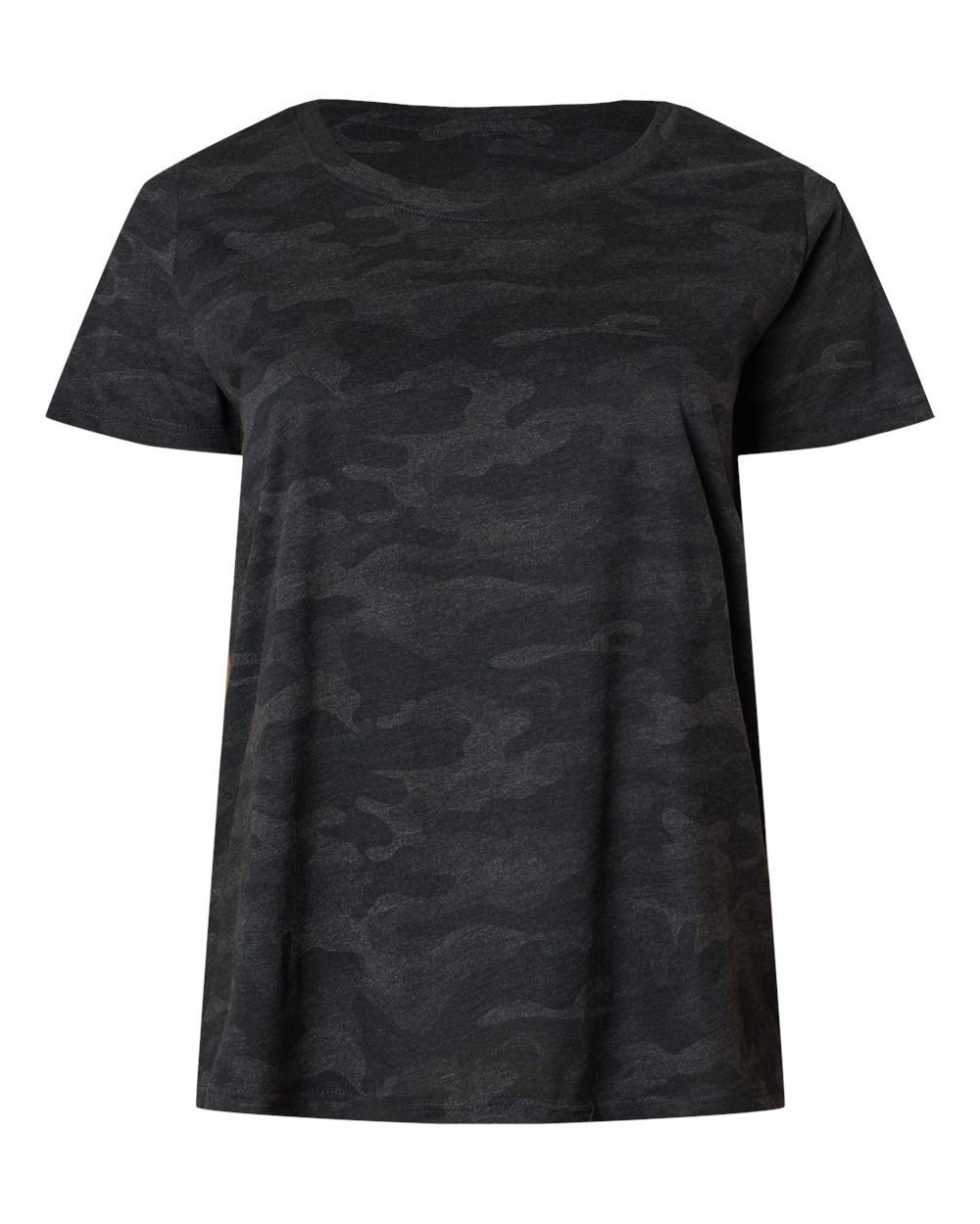 Women's Curvy Collection Fine Jersey Tee - Front - B04938962 - Storm Camo