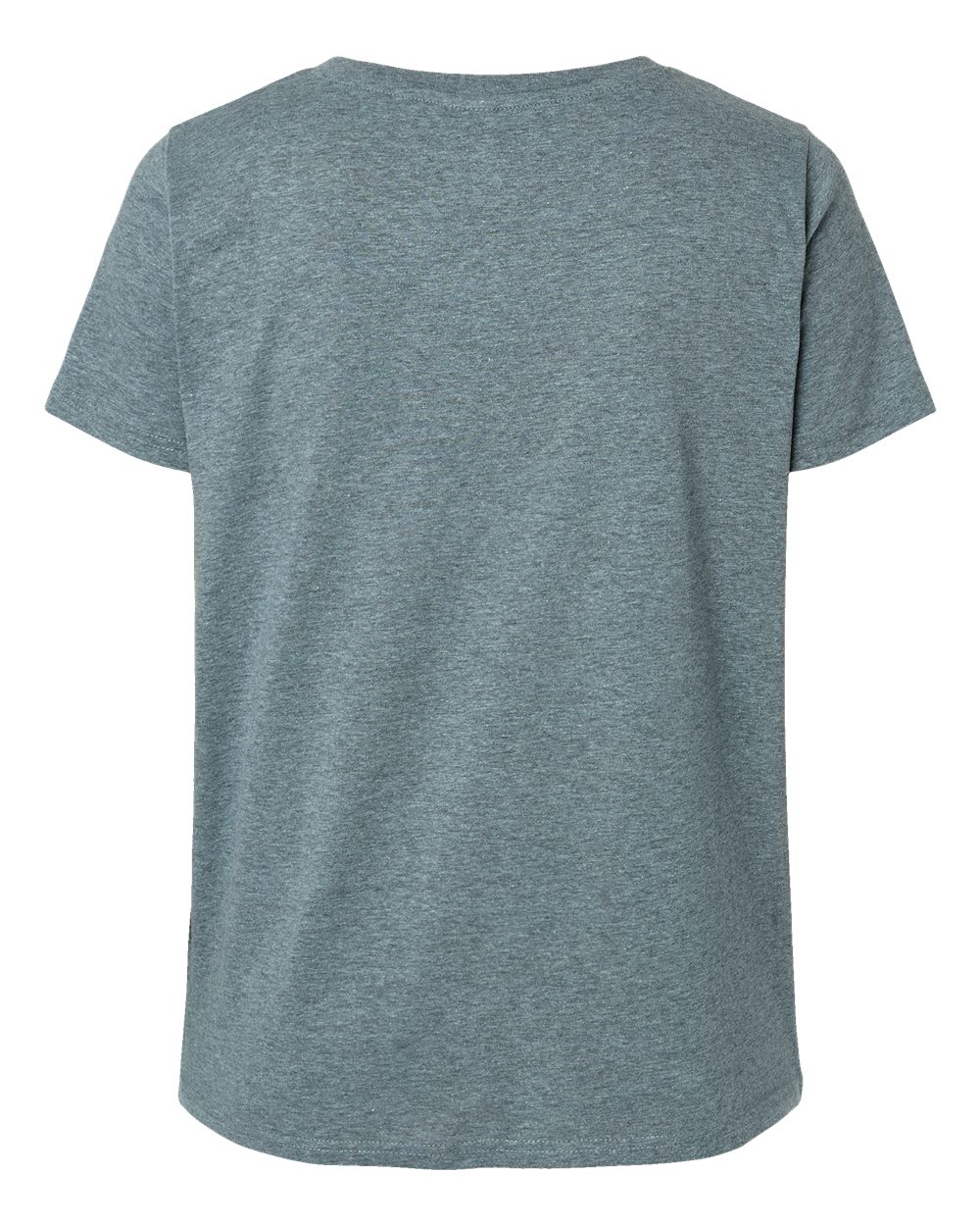 Women's Curvy Collection Fine Jersey V-Neck Tee - Back - B05038092 - Ice Blackout