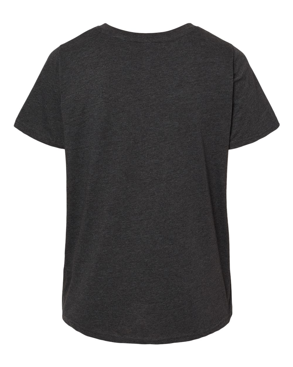 Women's Curvy Collection Fine Jersey V-Neck Tee - Back - B05038102 - Vintage Smoke