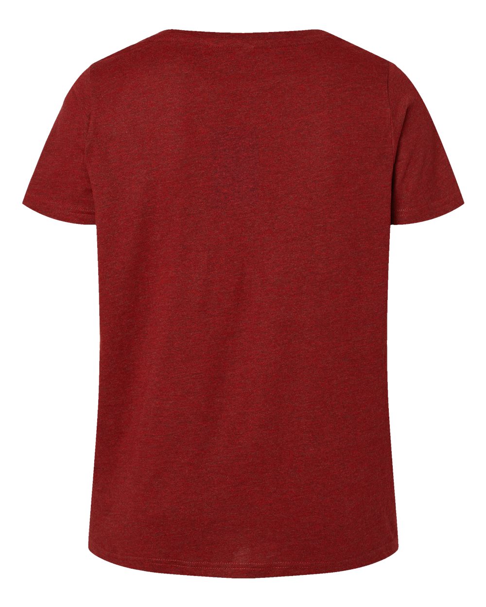 Women's Curvy Collection Fine Jersey V-Neck Tee - Back - B05038523 - Cardinal Blackout