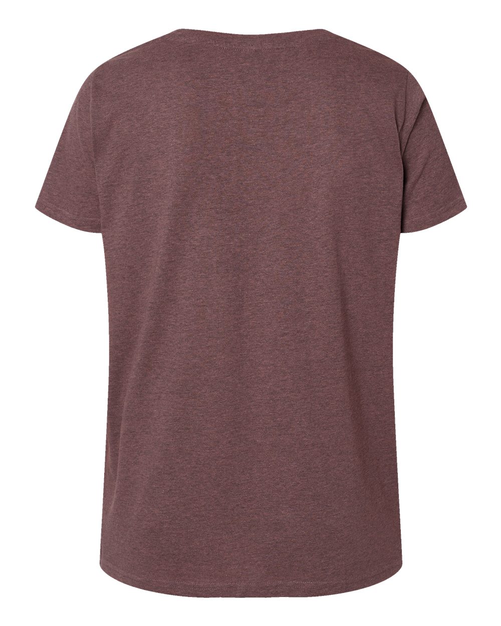 Women's Curvy Collection Fine Jersey V-Neck Tee - Back - B05038532 - Sangria Blackout