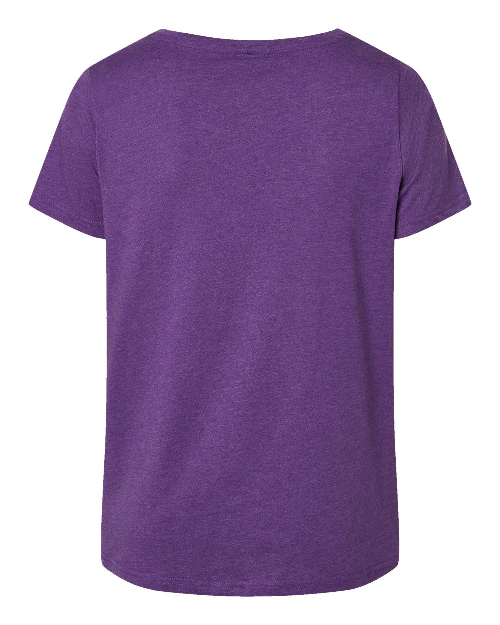 Women's Curvy Collection Fine Jersey V-Neck Tee - Back - B05038673 - Vintage Purple