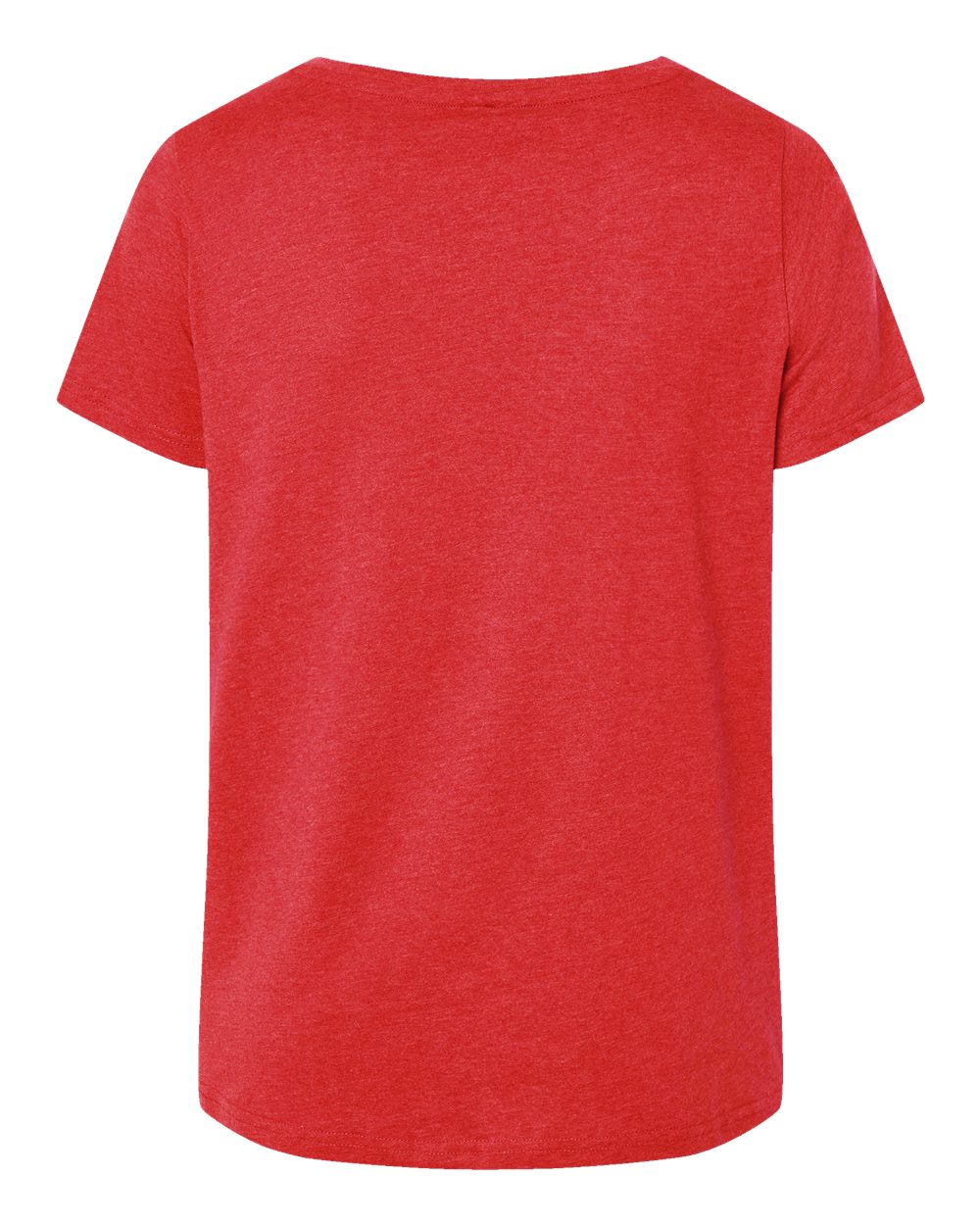 Women's Curvy Collection Fine Jersey V-Neck Tee - Back - B05038712 - Vintage Red