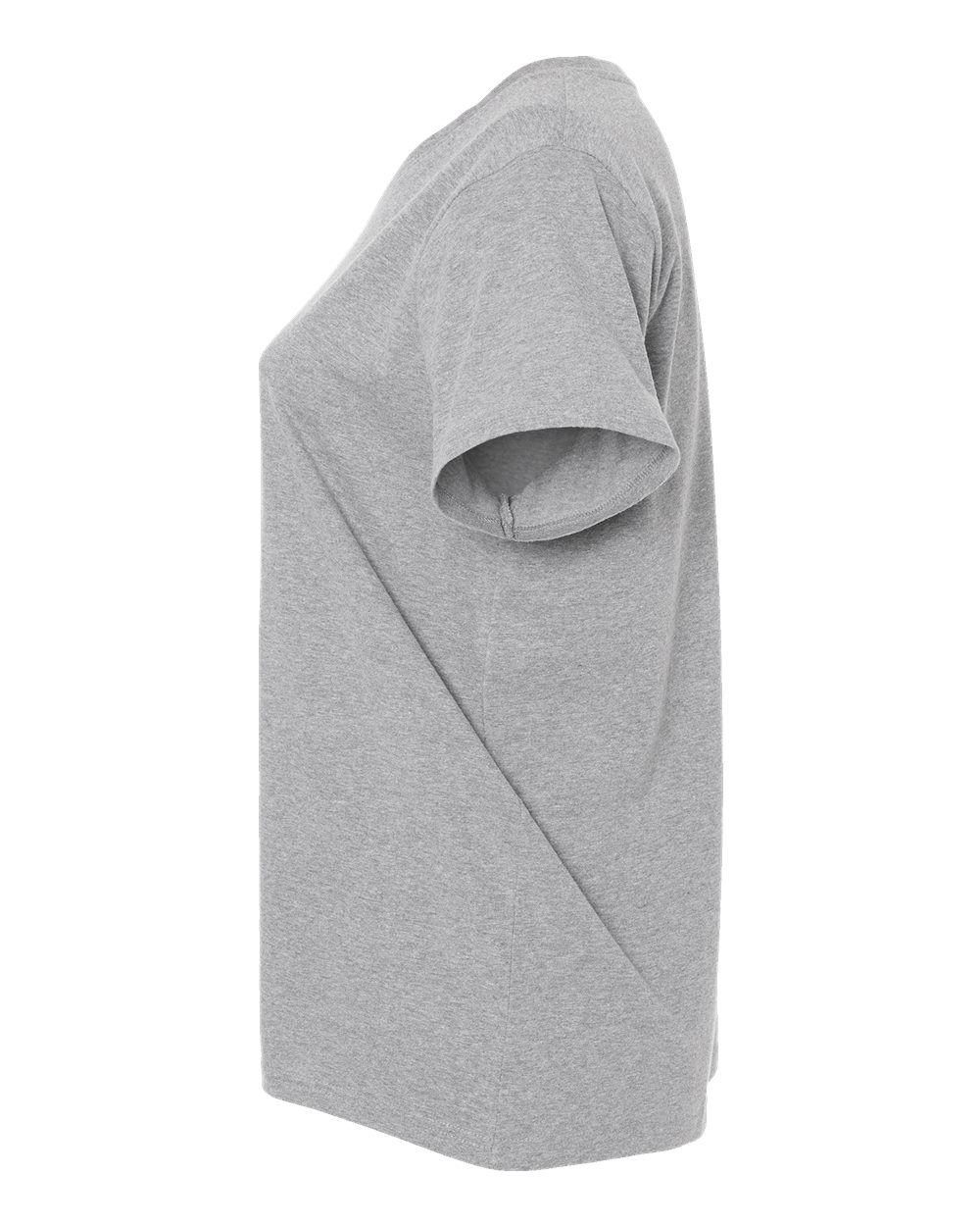 Women's Curvy Collection Fine Jersey V-Neck Tee - DirectSide - B05038022 - Heather