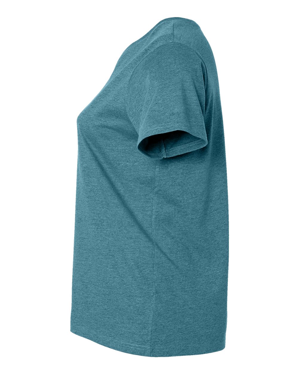 Women's Curvy Collection Fine Jersey V-Neck Tee - DirectSide - B05038784 - Surf Blackout