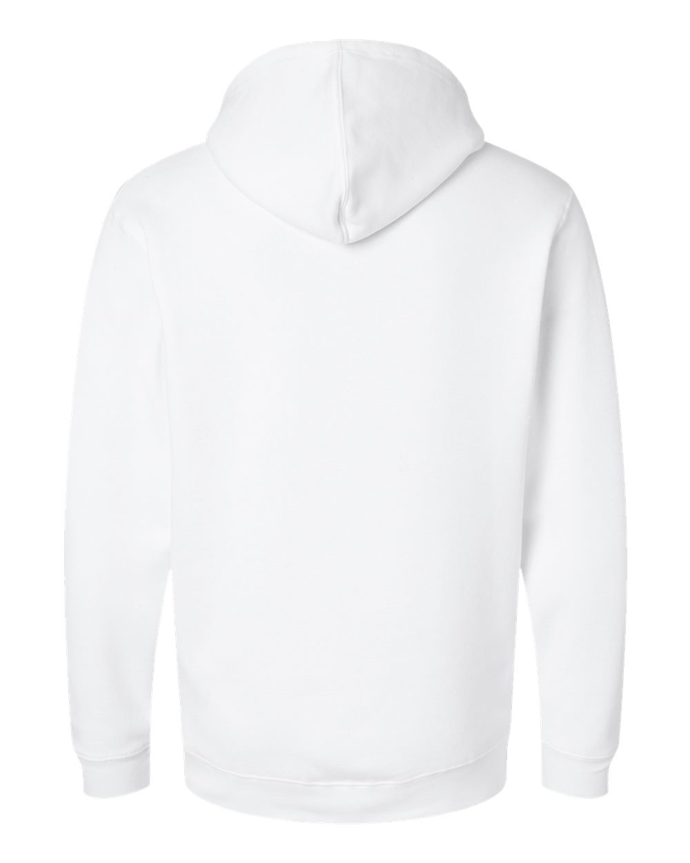 Unisex Elevated Fleece Hoodie Sweatshirt - Back - B06538003 - White