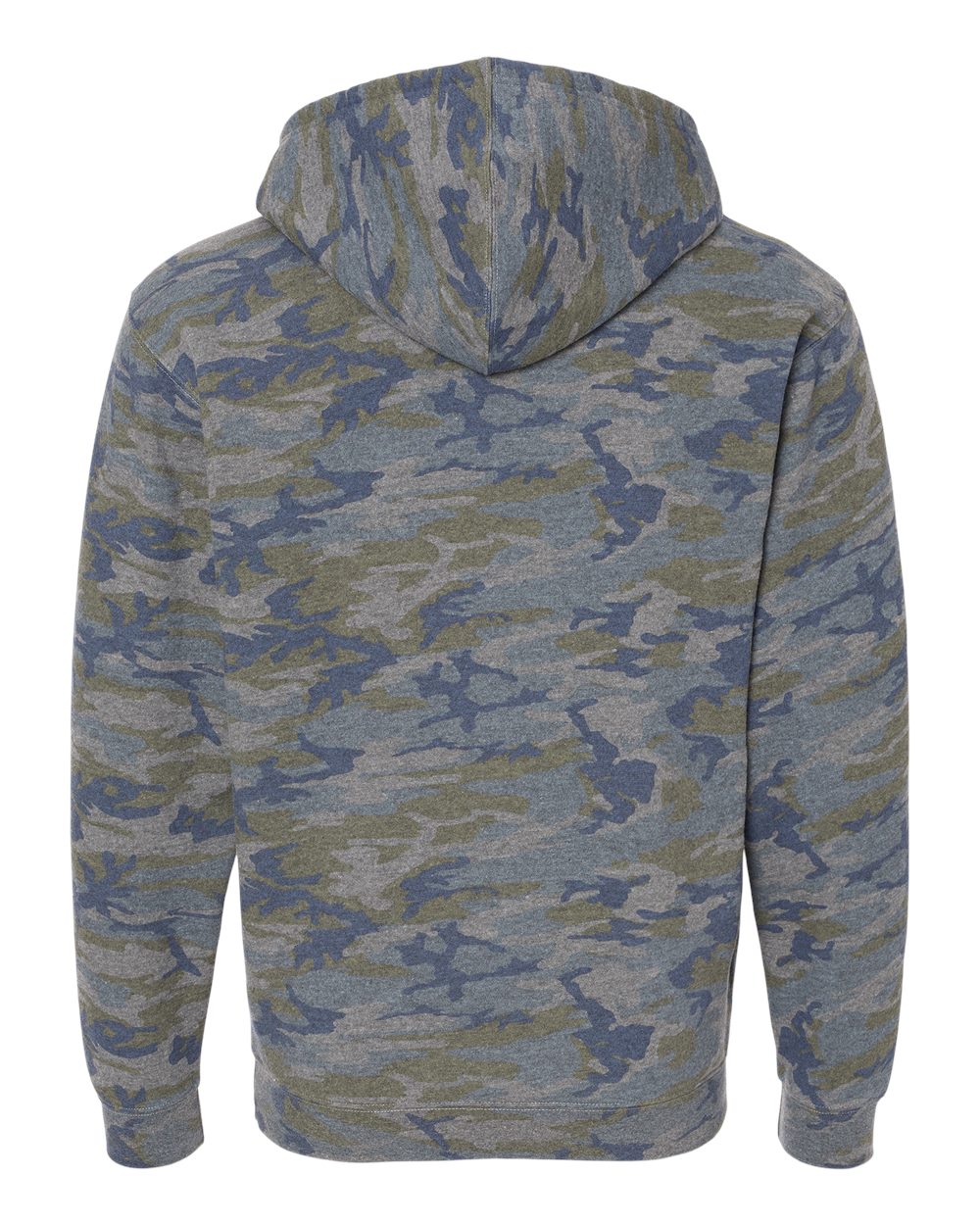 Unisex Elevated Fleece Hoodie Sweatshirt - Back - B06538113 - Vintage Camo