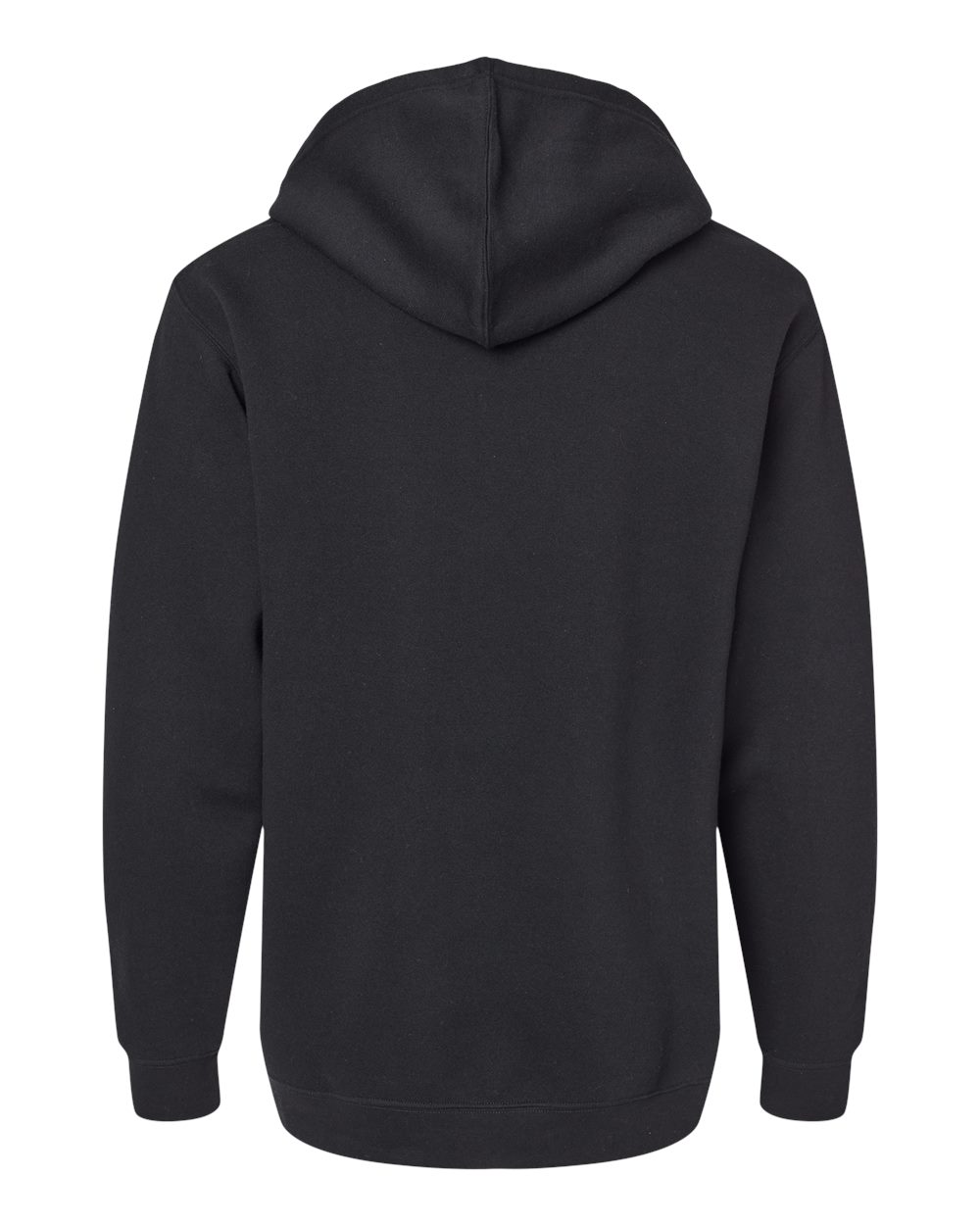 Unisex Elevated Fleece Hoodie Sweatshirt - Back - B06538503 - Black