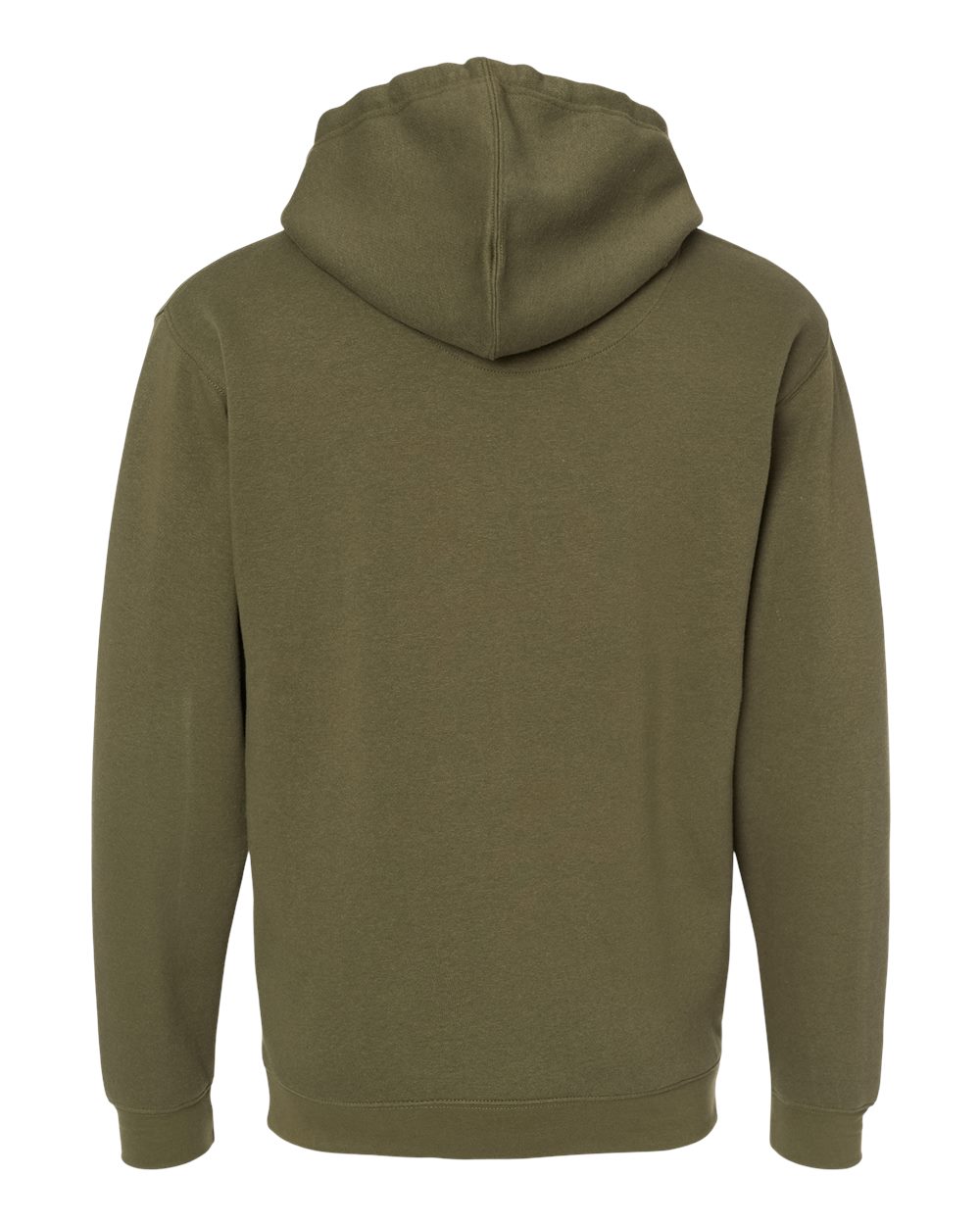 Unisex Elevated Fleece Hoodie Sweatshirt - Back - B06538543 - Military Green