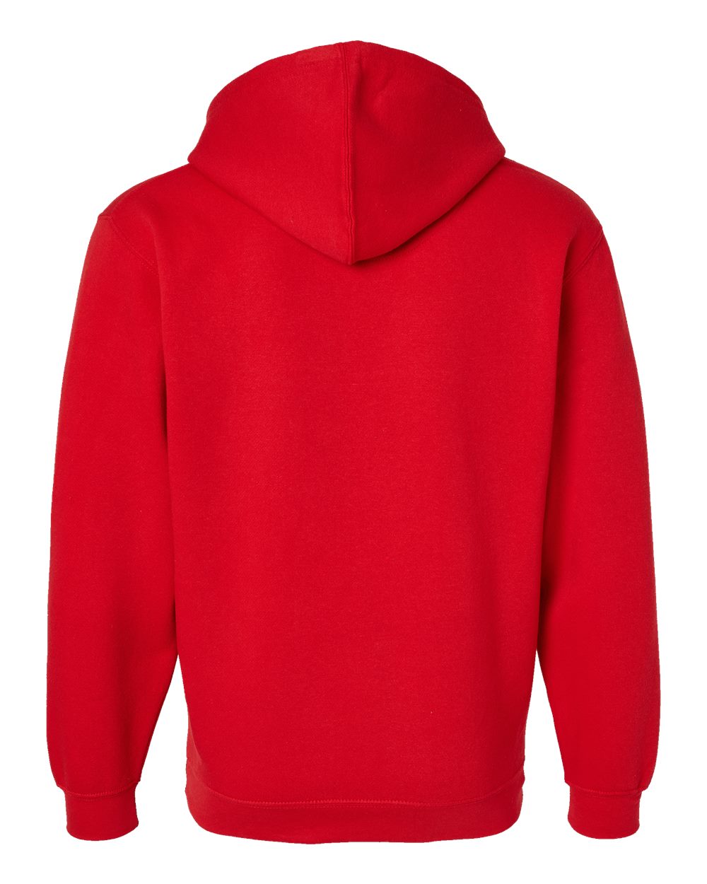 Unisex Elevated Fleece Hoodie Sweatshirt - Back - B06538703 - Red