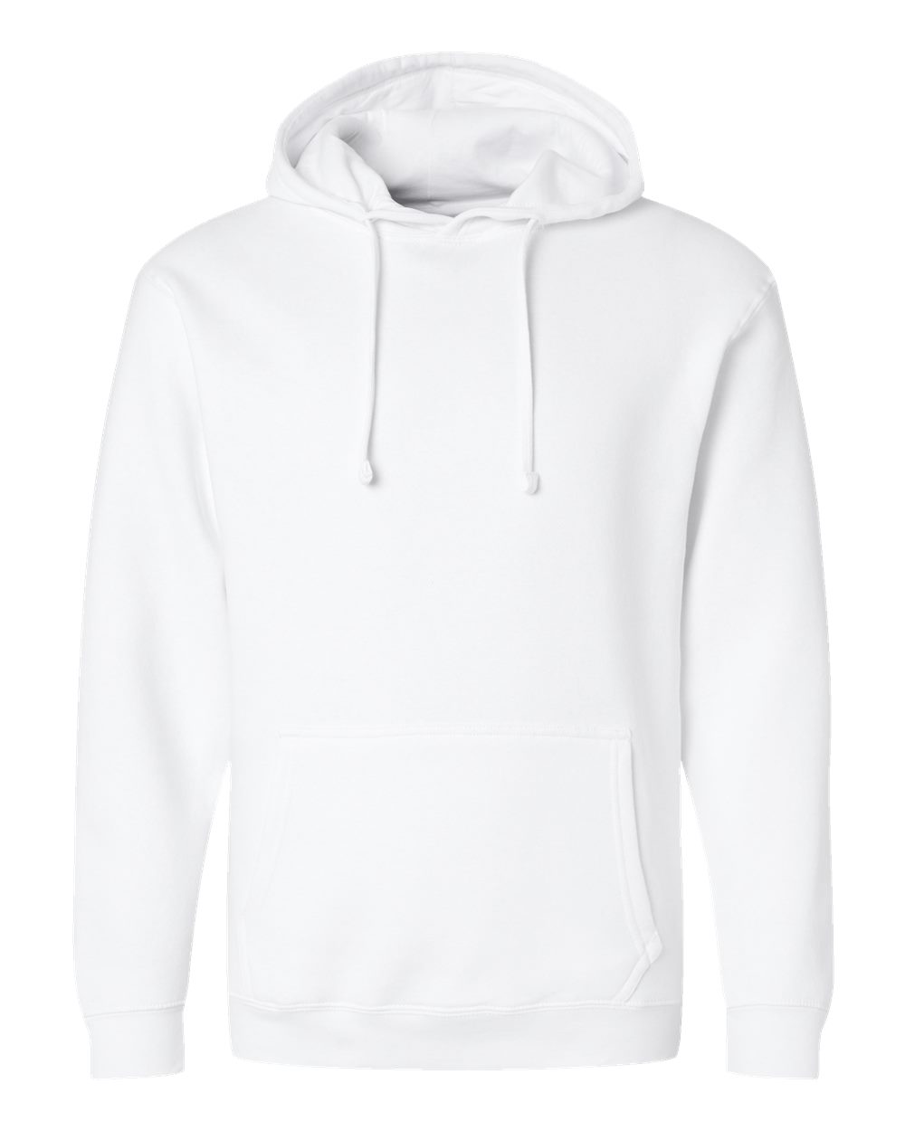 Unisex Elevated Fleece Hoodie Sweatshirt - Front - B06538003 - White