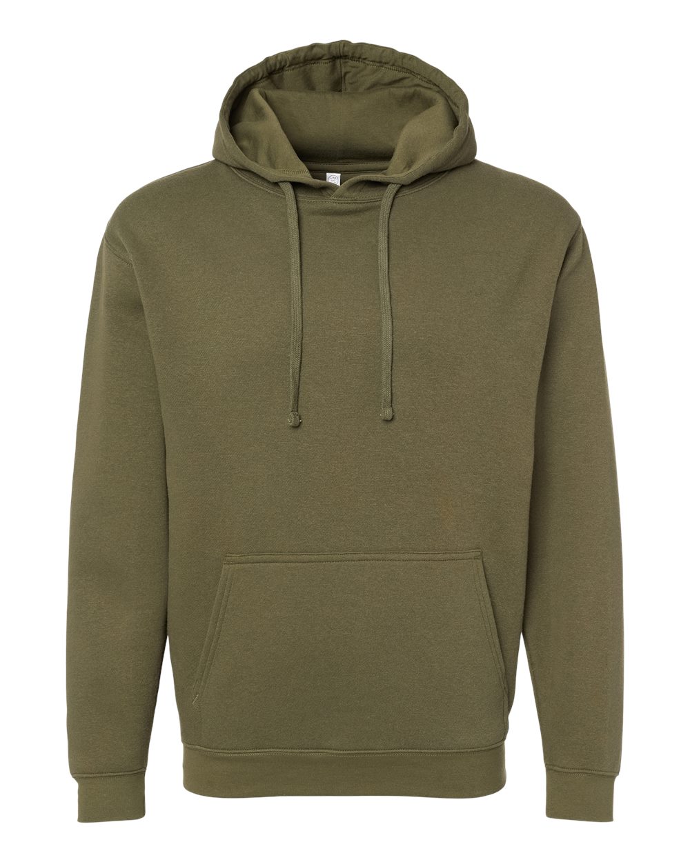 Unisex Elevated Fleece Hoodie Sweatshirt - Front - B06538543 - Military Green