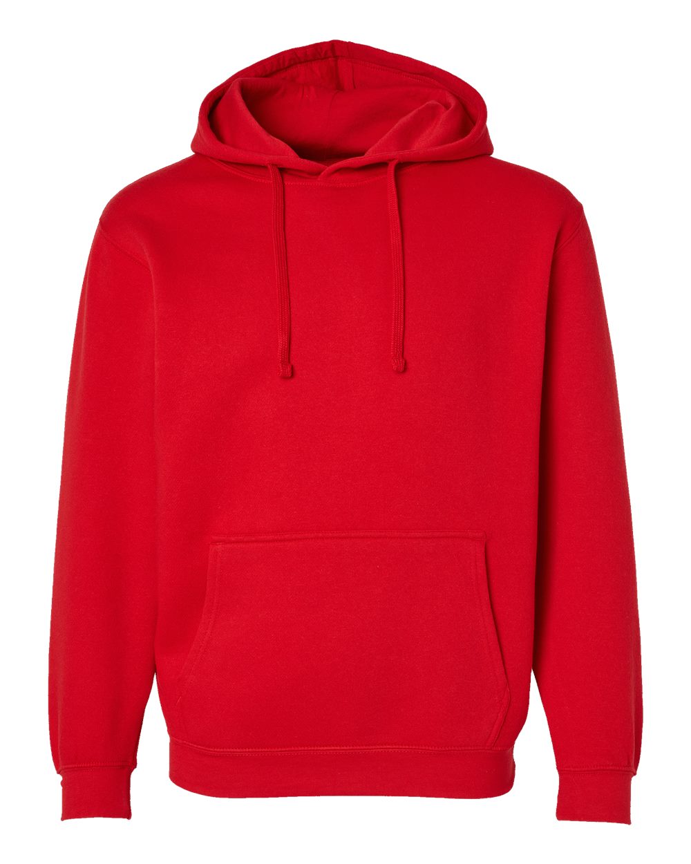 Unisex Elevated Fleece Hoodie Sweatshirt - Front - B06538703 - Red