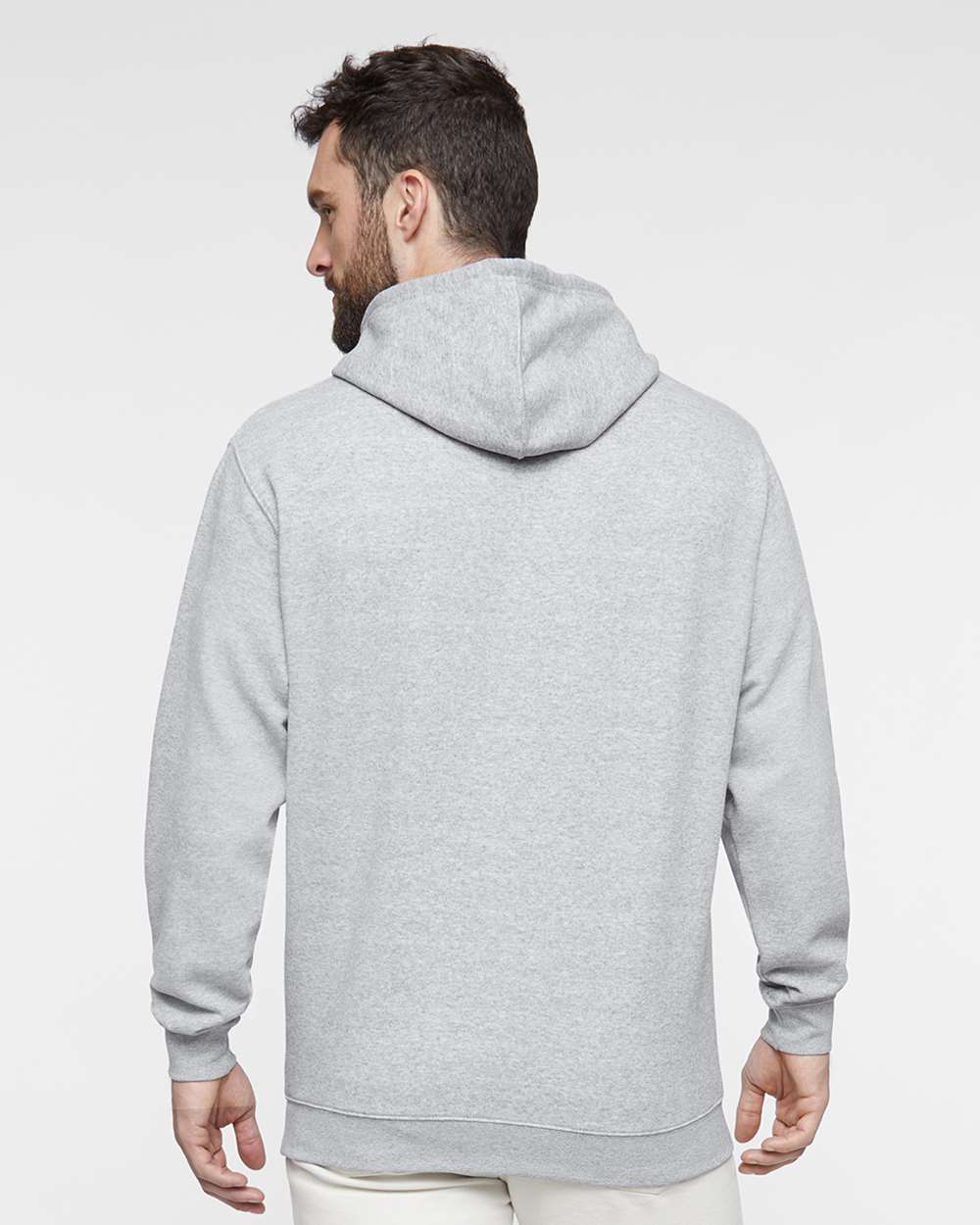 Unisex Elevated Fleece Hoodie Sweatshirt - OnModelBack - B06538353 - Heather