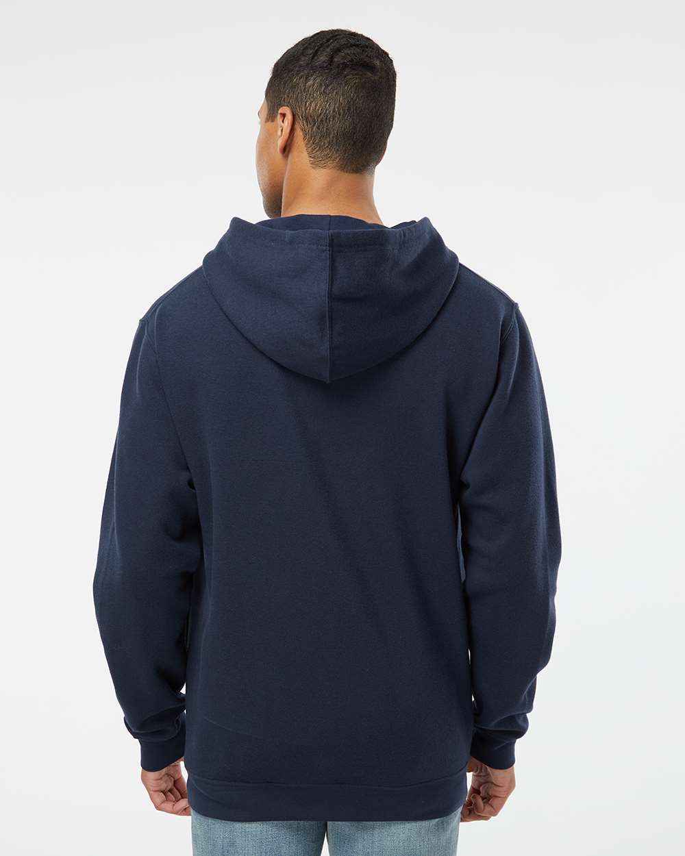 Unisex Elevated Fleece Hoodie Sweatshirt - OnModelBack - B06538653 - Navy