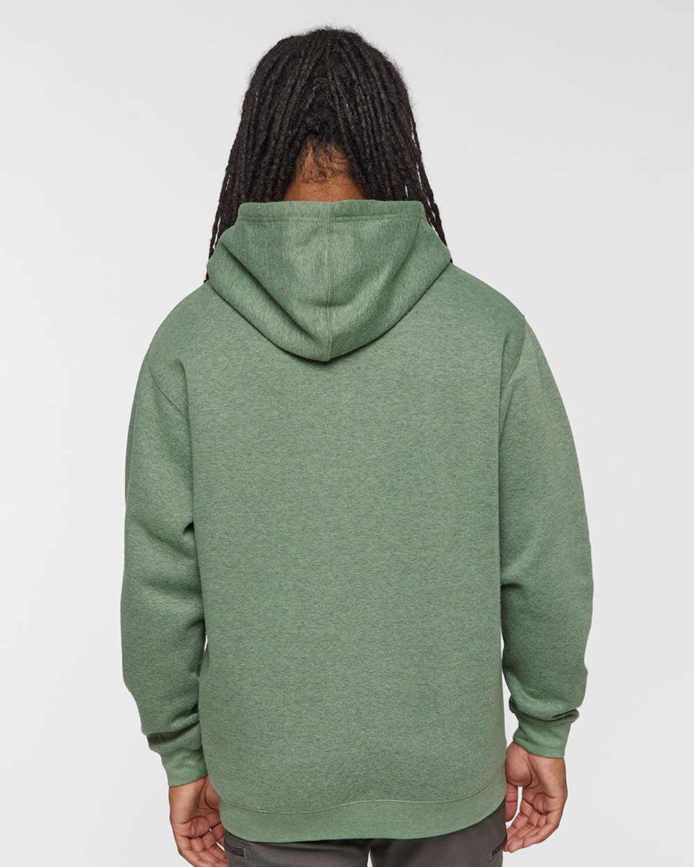 Unisex Elevated Fleece Hoodie Sweatshirt - OnModelBack - B06538973 - Bamboo Blackout