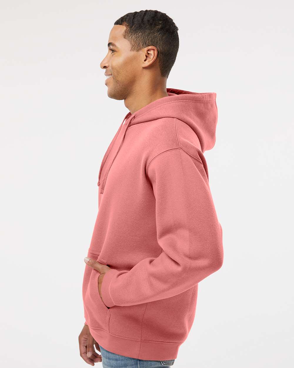 Unisex Elevated Fleece Hoodie Sweatshirt - OnModelSide - B06538273 - Mauvelous