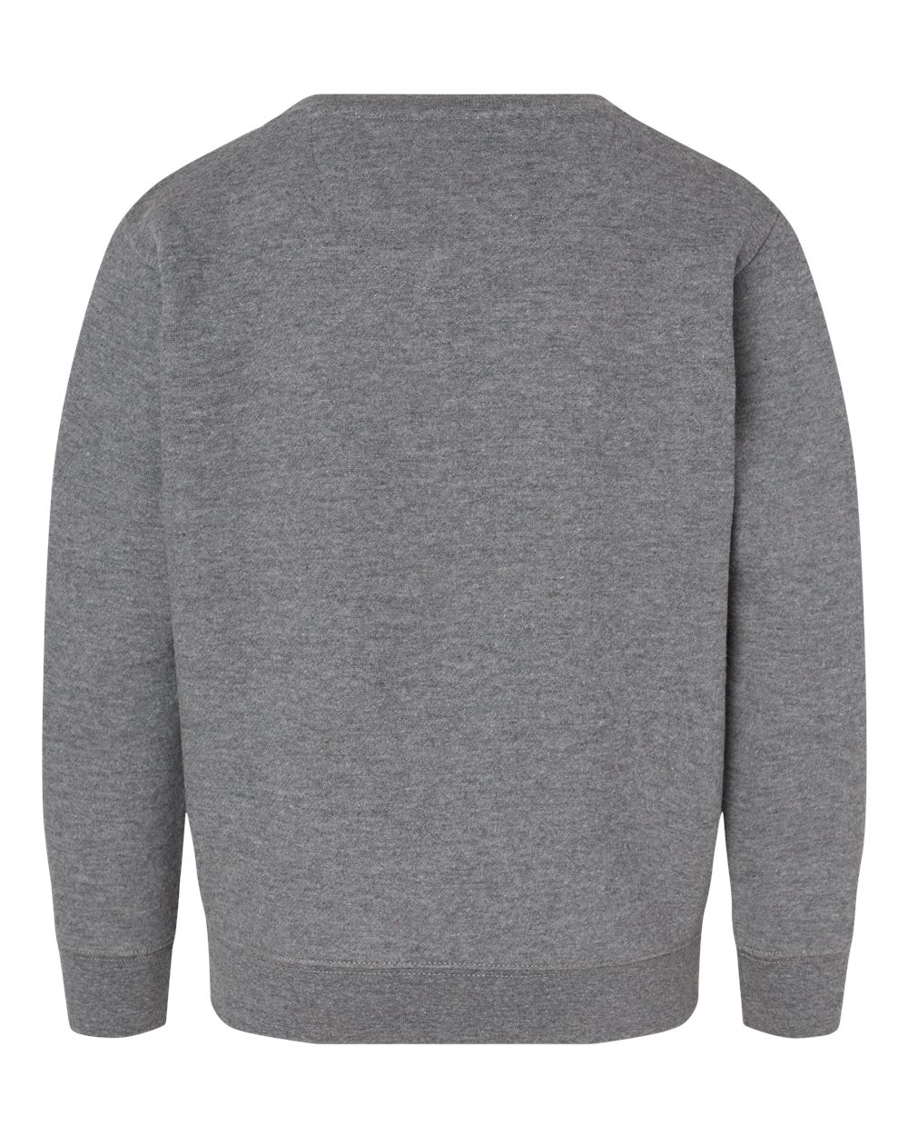 Youth Elevated Fleece Crewneck Sweatshirt - Back - B06638132 - Granite Heather