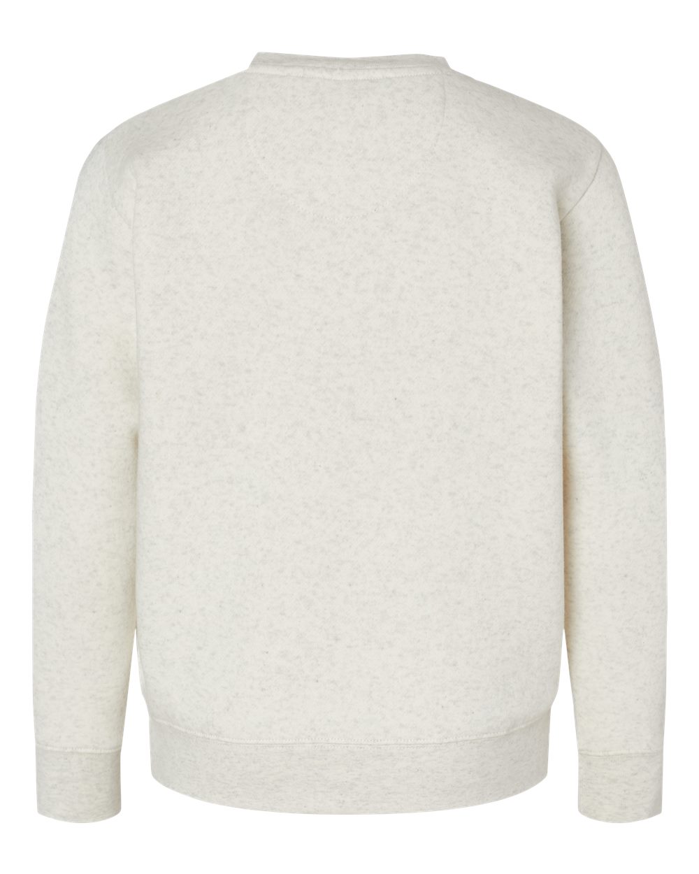 Youth Elevated Fleece Crewneck Sweatshirt - Back - B06638242 - Natural Heather