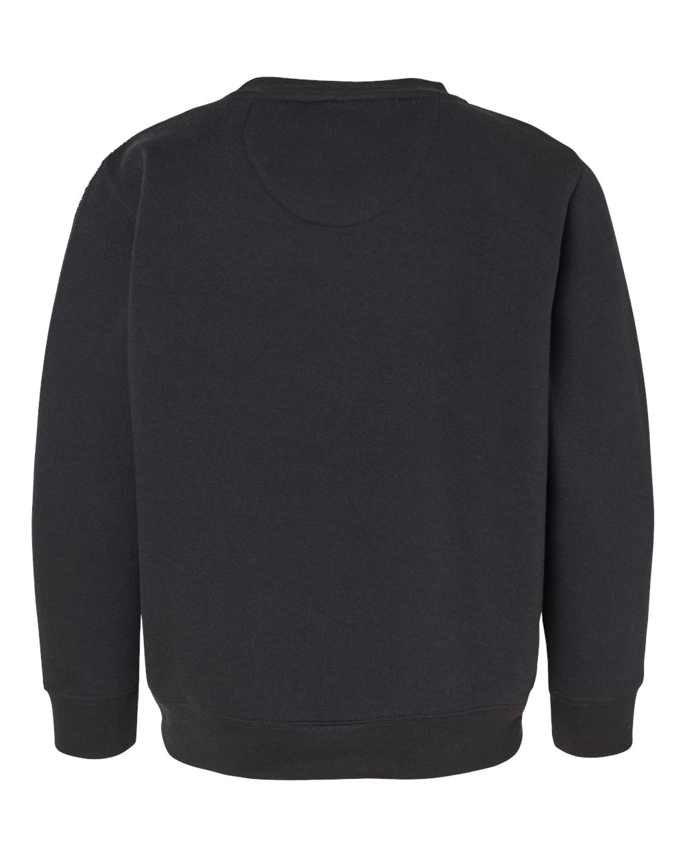 Youth Elevated Fleece Crewneck Sweatshirt - Back - B06638502 - Black