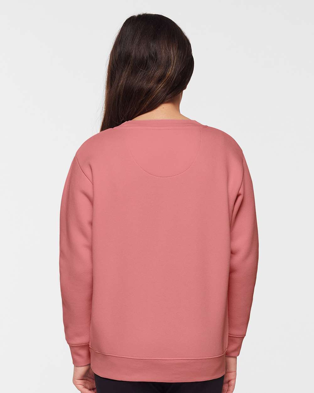 Youth Elevated Fleece Crewneck Sweatshirt - OnModelBack - B06638272 - Mauvelous