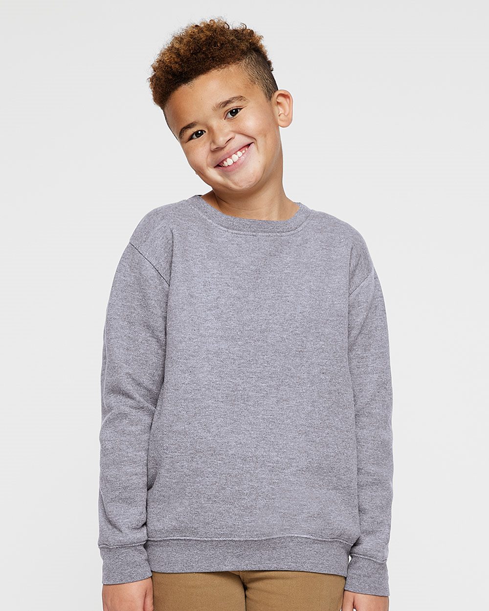 Youth Elevated Fleece Crewneck Sweatshirt - styleImage