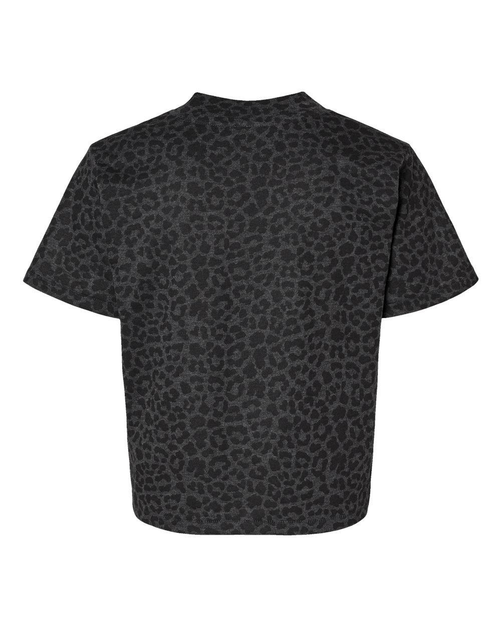 Women's Boxy Tee - Back - B06838503 - Black Leopard