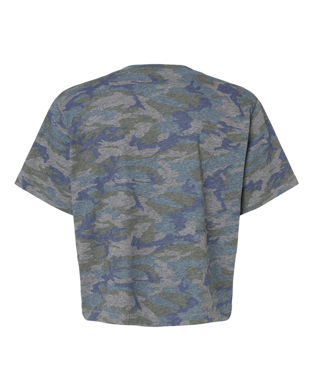 Women's Boxy Tee - Back - B06838983 - Vintage Camo