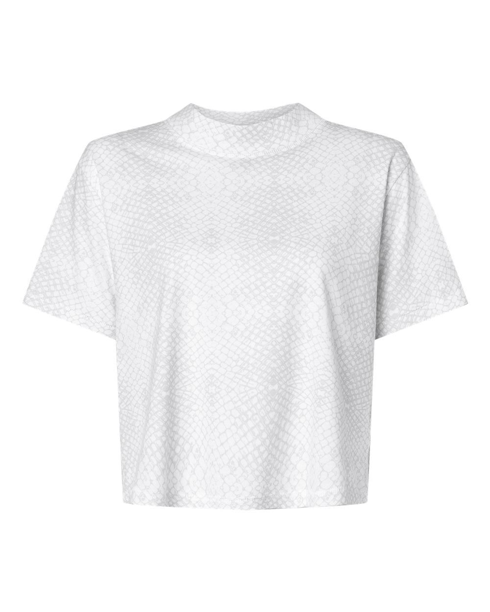Women's Boxy Tee - Front - B06838023 - White Reptile