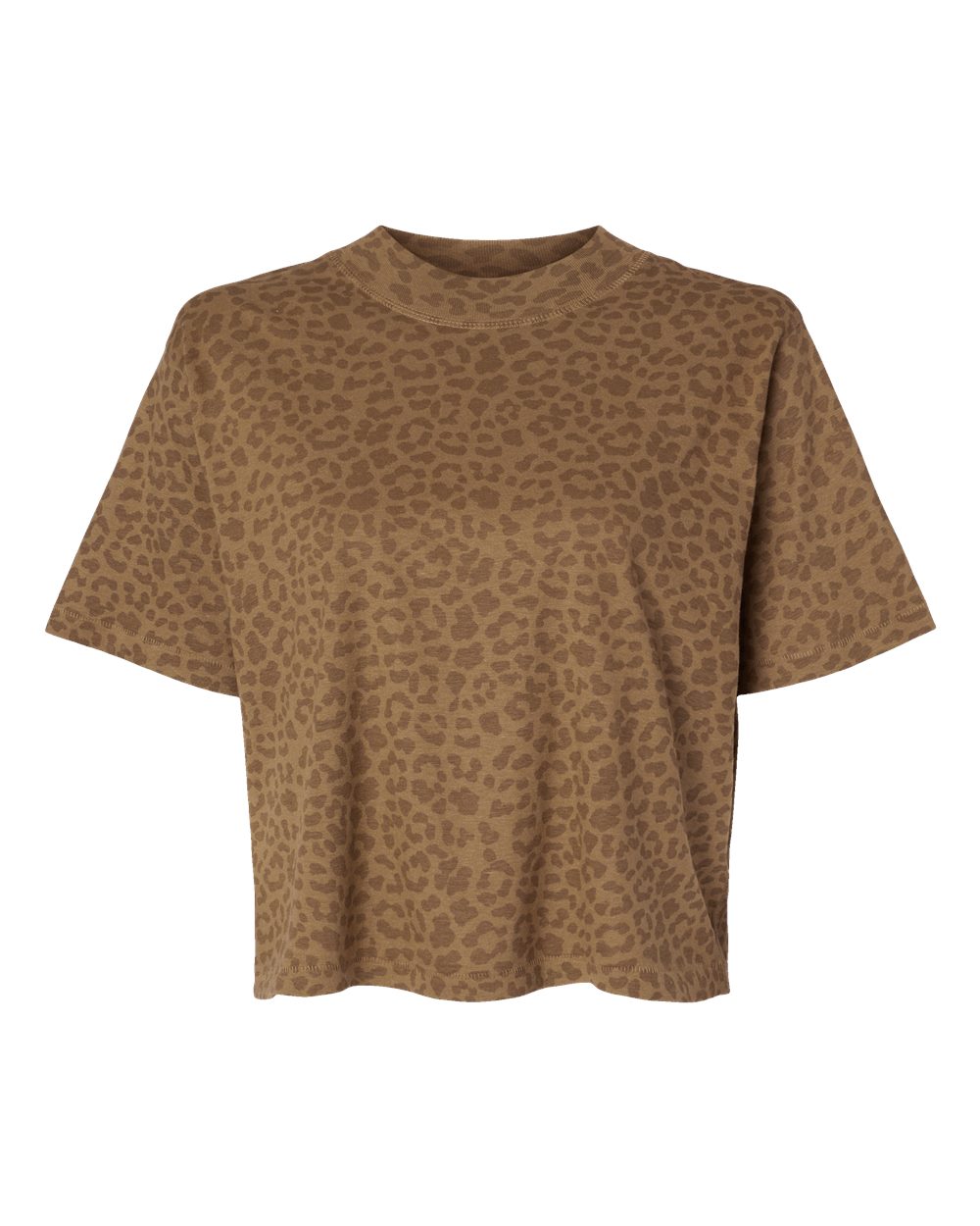 Women's Boxy Tee - Front - B06838553 - Brown Leopard