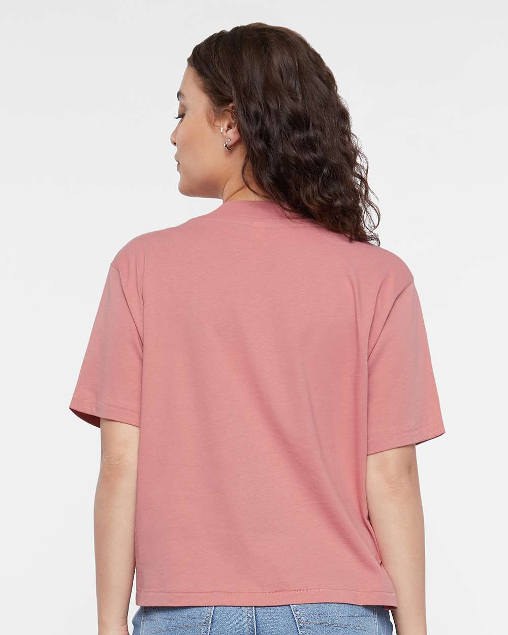 Women's Boxy Tee - OnModelBack - B06838273 - Mauvelous