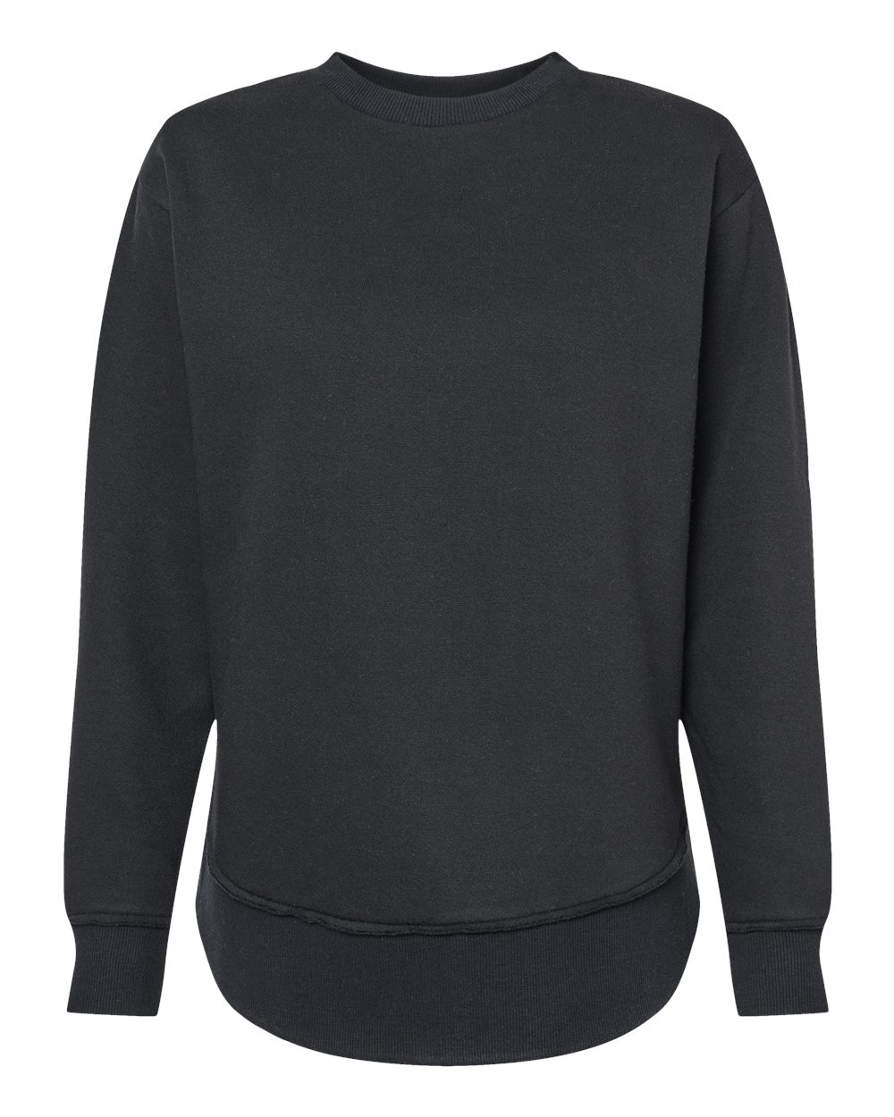 Women's Weekend Fleece Crewneck Sweatshirt - Front - B07038503 - Black