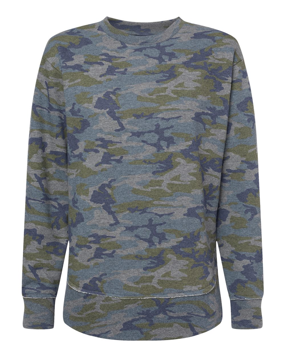 Women's Weekend Fleece Crewneck Sweatshirt - Front - B07038983 - Vintage Camo