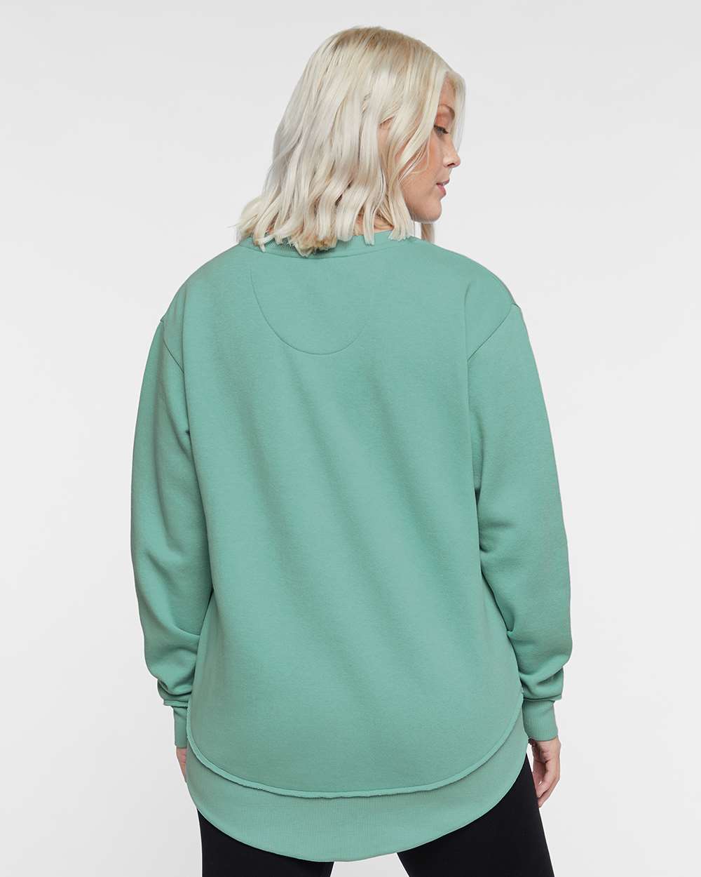 Women's Weekend Fleece Crewneck Sweatshirt - OnModelBack - B07038813 - Saltwater