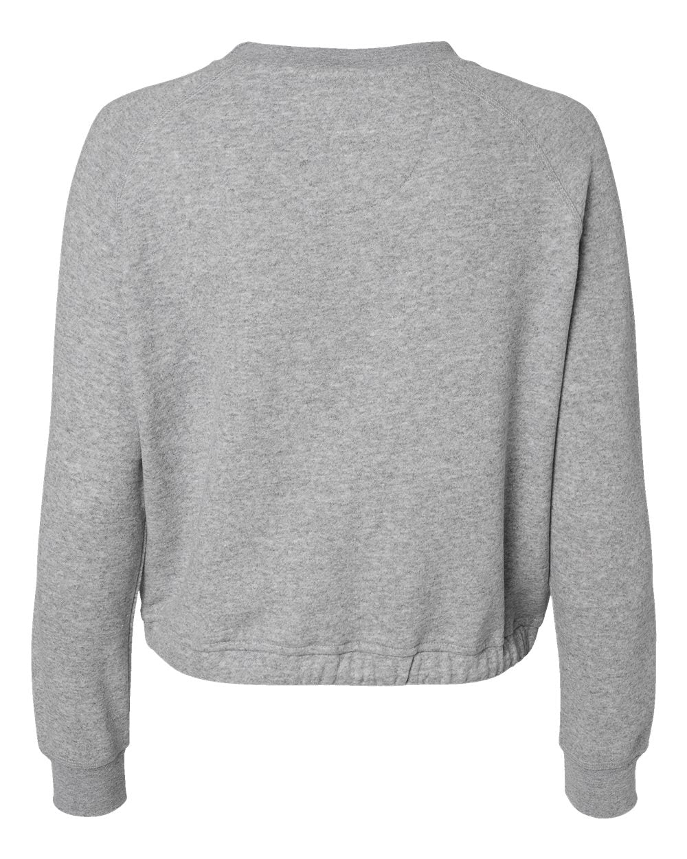Women's Relaxed 3-End Boxy Fleece Crewneck Sweatshirt - Back - B07838093 - Heather