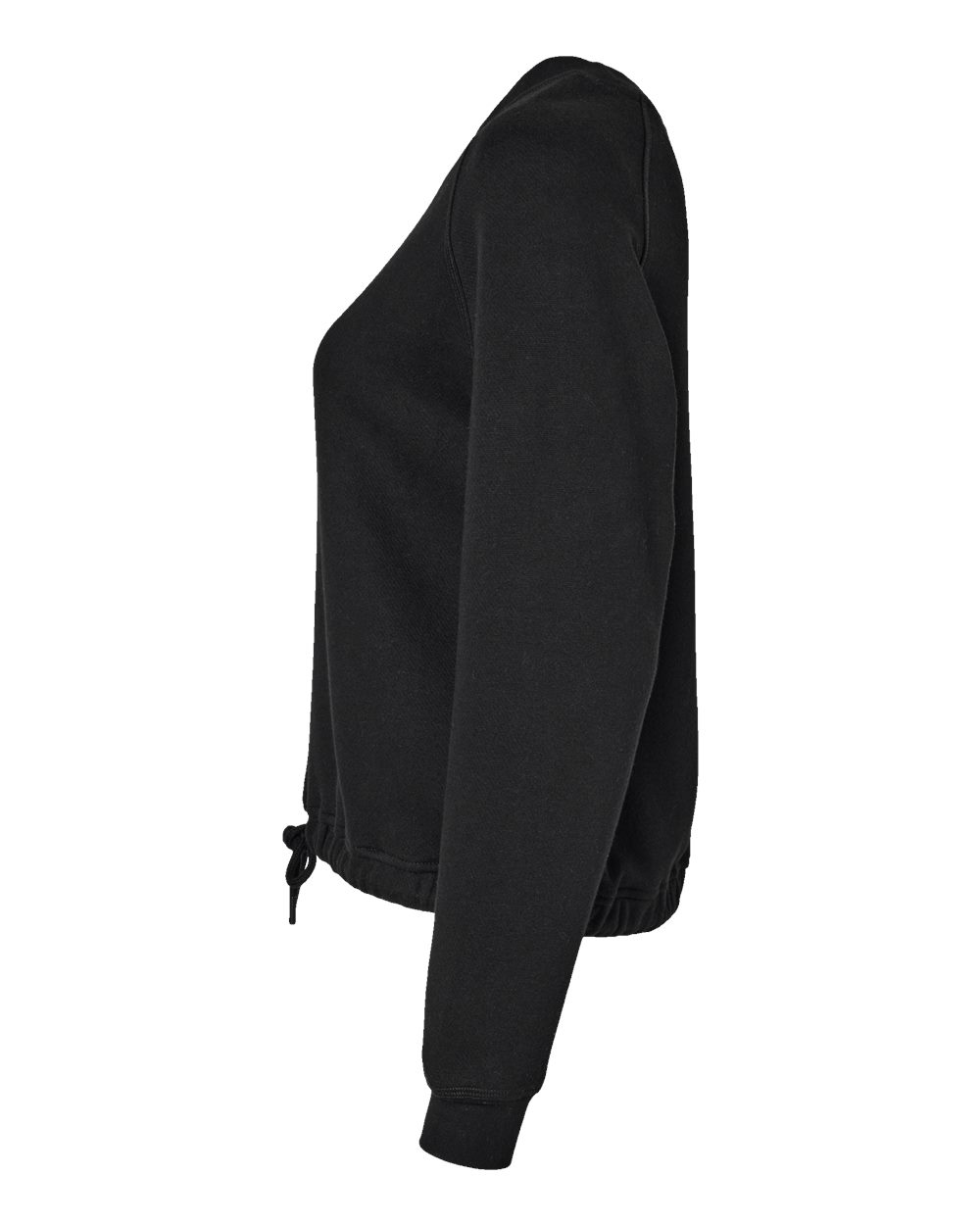 Women's Relaxed 3-End Boxy Fleece Crewneck Sweatshirt - DirectSide - B07838503 - Black