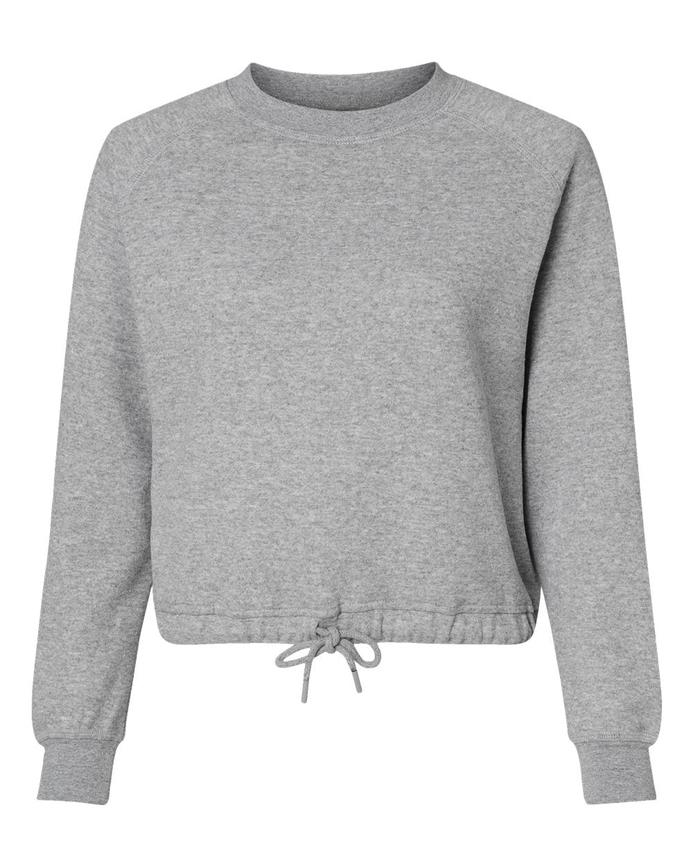 Women's Relaxed 3-End Boxy Fleece Crewneck Sweatshirt - Front - B07838093 - Heather