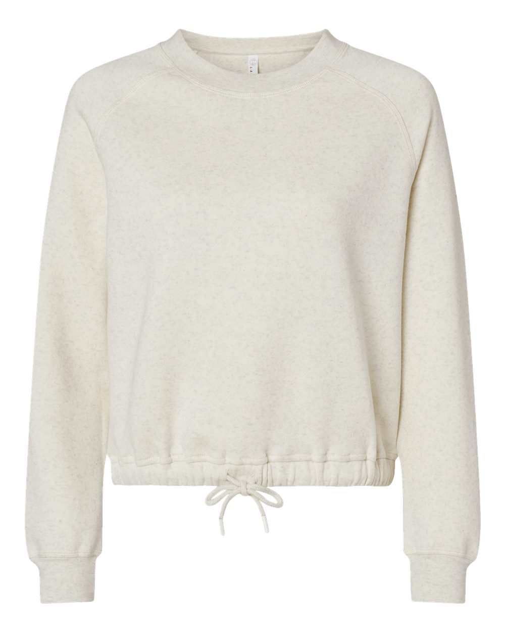 Women's Relaxed 3-End Boxy Fleece Crewneck Sweatshirt - Front - B07838243 - Natural Heather