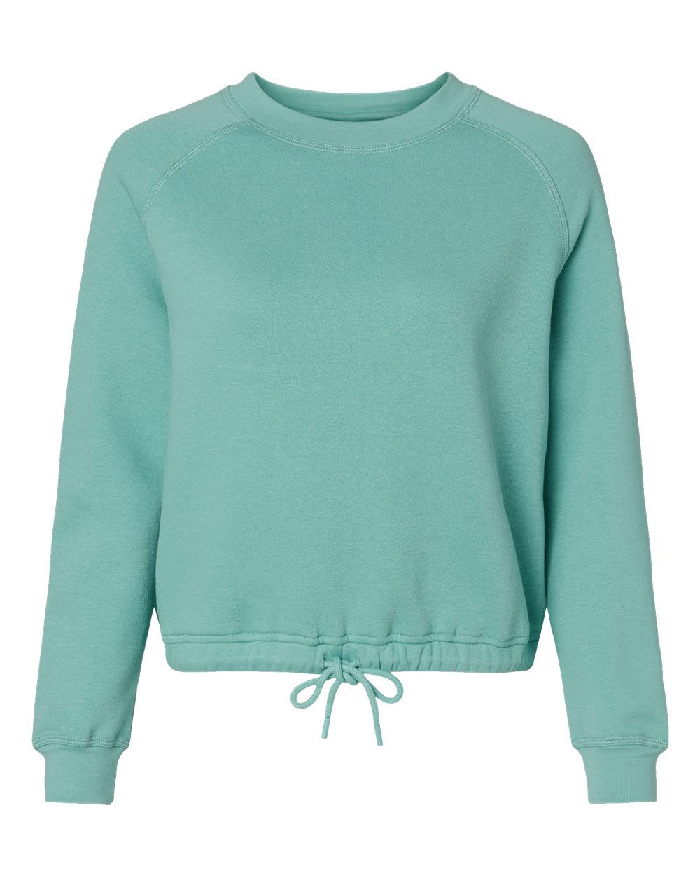 Women's Relaxed 3-End Boxy Fleece Crewneck Sweatshirt - Front - B07838813 - Saltwater