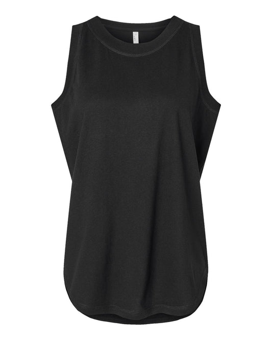 Women's Relaxed Fine Jersey Tank - Front - B07938503 - Black