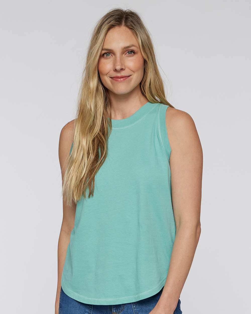 Women's Relaxed Fine Jersey Tank - OnModelFront - B07938813 - Saltwater