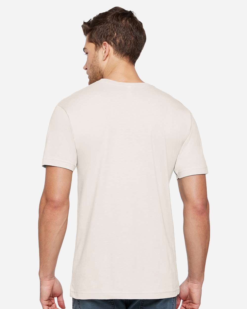 Unisex Eco Jersey Tee - OnModelBack - B08738243 - Eggshell