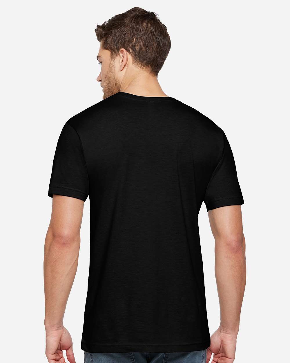 Unisex Eco Jersey Tee - OnModelBack - B08738503 - Black
