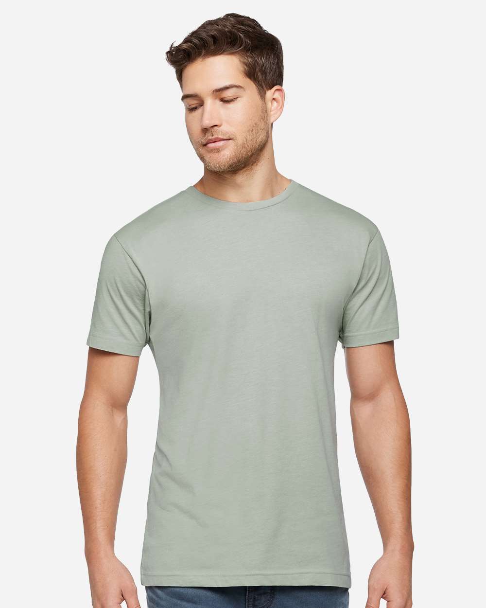Unisex Eco Jersey Tee - OnModelFront - B08738113 - Eucalyptus