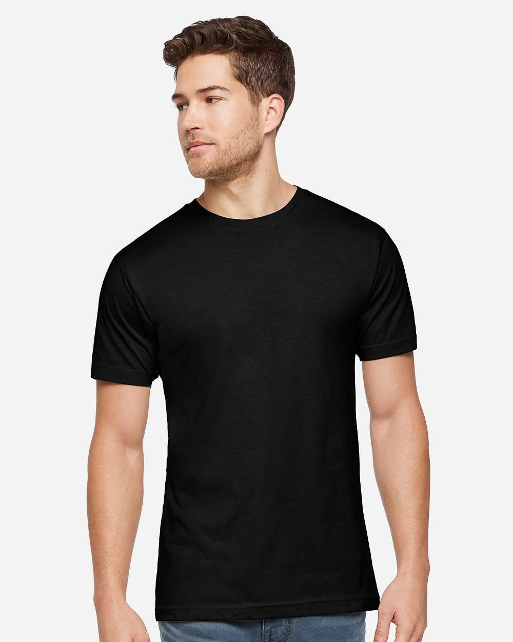 Unisex Eco Jersey Tee - OnModelFront - B08738503 - Black