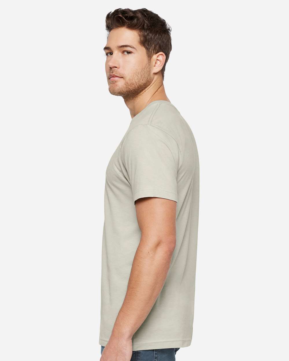 Unisex Eco Jersey Tee - OnModelSide - B08738103 - Hazel
