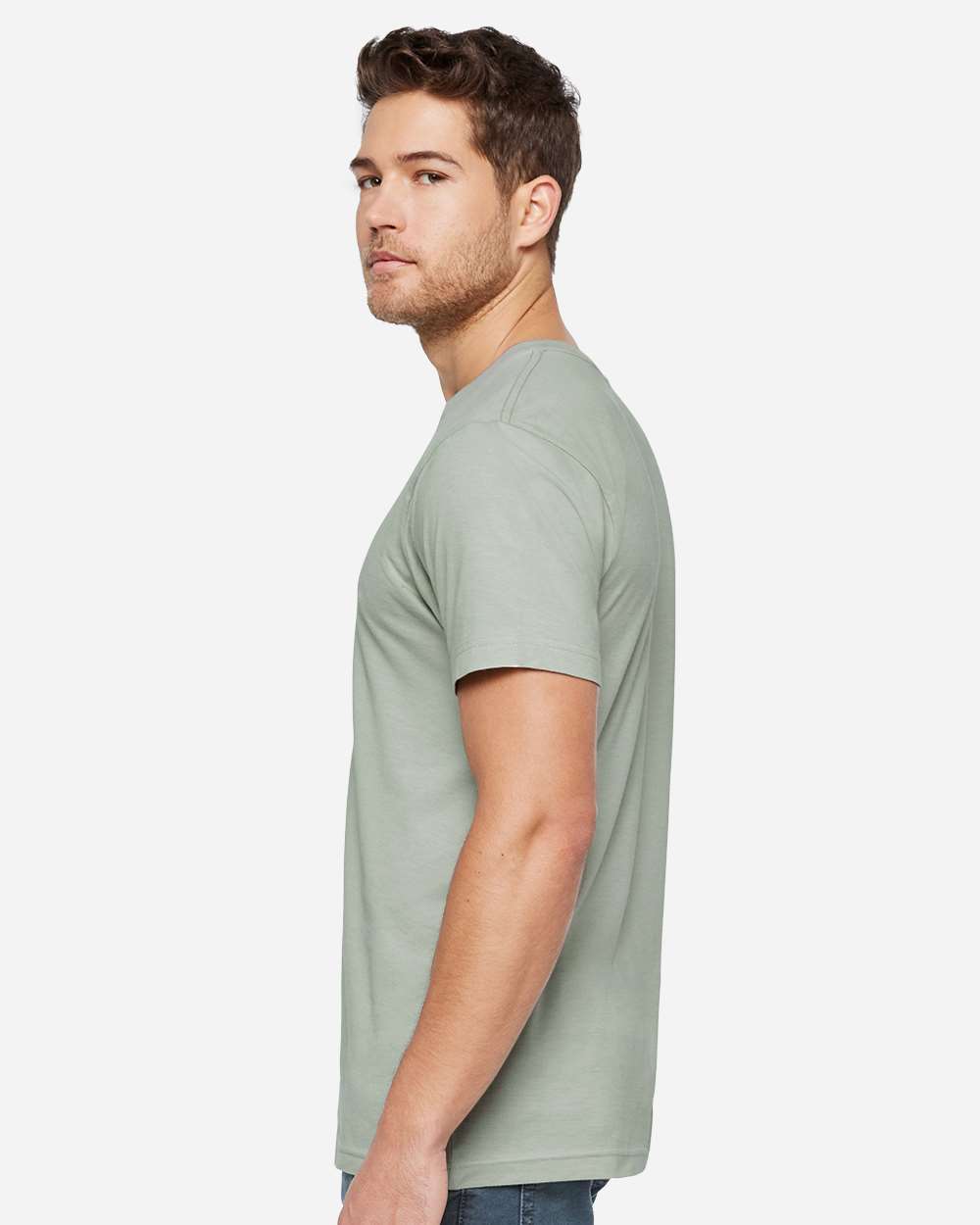 Unisex Eco Jersey Tee - OnModelSide - B08738113 - Eucalyptus