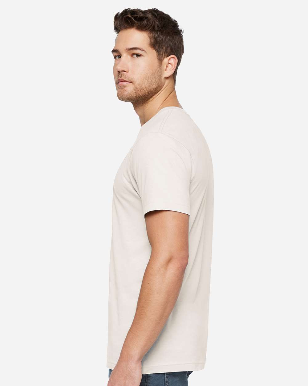 Unisex Eco Jersey Tee - OnModelSide - B08738243 - Eggshell